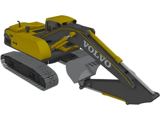 Volvo EC250 Excavator 3D Model