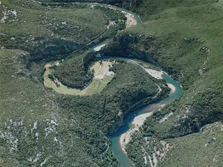 Gorges de l’Ardèche Canyon City, France (2021) 3D Model
