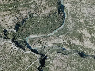 Gorges Du Verdon Canyon City, France (2021) 3D Model