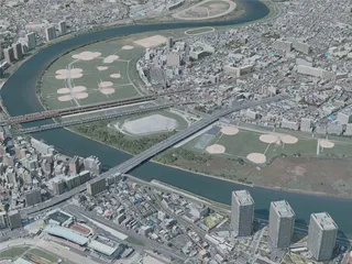 Kawasaki City, Japan (2021) 3D Model