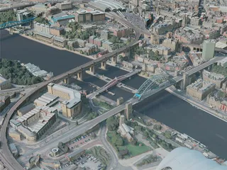 Newcastle upon Tyne City, UK (2021) 3D Model