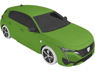 Peugeot 308 (2022) 3D Model