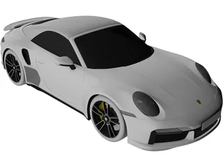 Porsche 911 Turbo S Cabrio (2021) 3D Model