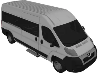 Peugeot Boxer Passenger Van (2006) 3D Model