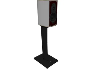 Studio Monitor Speaker with Stand 3D Model