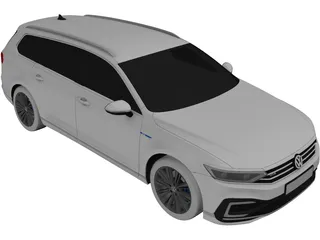 Volkswagen Passat GTE Variant (2020) 3D Model