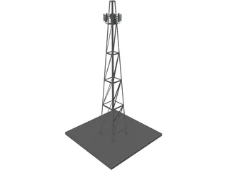 Cellular Tower 3D Model