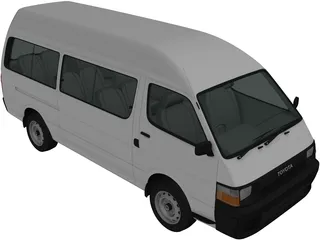 Toyota HiAce H100 Commuter (1992) 3D Model