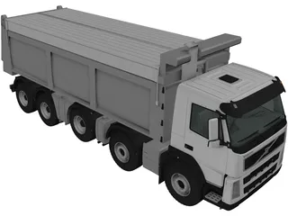 Volvo FM Truck 10x4 Dumper 3D Model