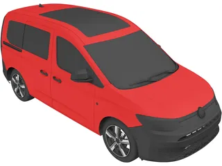 Volkswagen Caddy Combi (2021) 3D Model