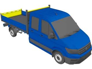 Volkswagen Crafter Double Cab Tipper (2021) 3D Model