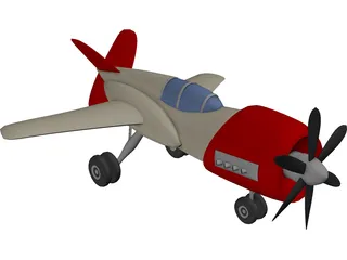 Racing Airplane 3D Model