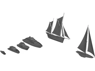 Boats 3D Model