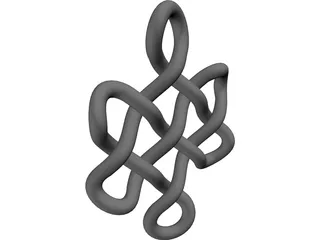 Buddhist Endless Knot 3D Model