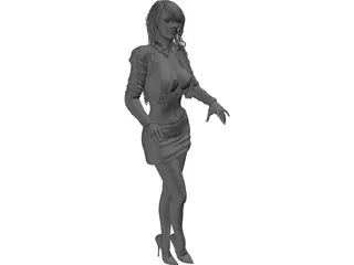 Woman Night Club Girl 3D Model