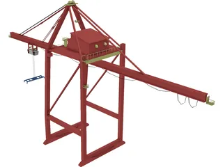 Shipping Port Crane Small 3D Model