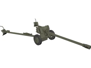 D-44 AT Cannon 3D Model