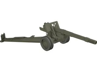 ML-20 WW2 Cannon 3D Model