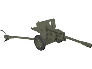 ZIS-3 WW2 Field Cannon 3D Model