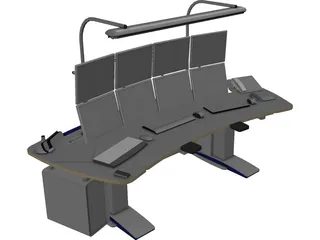 Cergo Operator Desk System Model Cergo B 3-4 3D Model