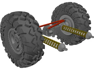 Rockwell Axle 2 1/2 ton 3D Model