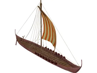 Skuldelev Viking Ship 3D Model