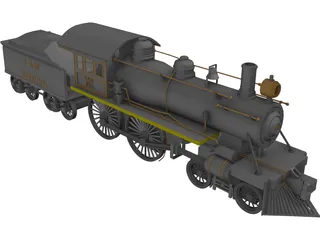 Steam Locomotive 3D Model