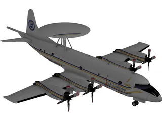 Lockheed P-3 Orion US Customs 3D Model