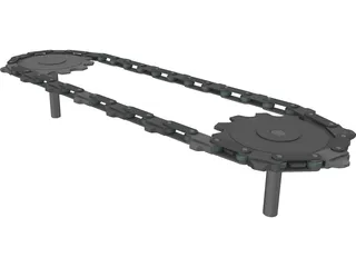 Chain Drive 3D Model