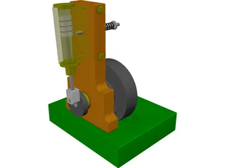 Steam Motor Assembly 3D Model