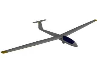 Rolladen-Schneider LS4 Glider 3D Model