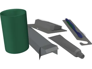 Assorted Desk Items 3D Model