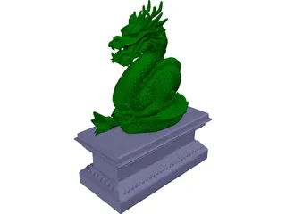 Chinese Dragon Statue 3D Model