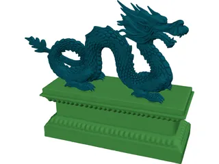 Chinese Dragon Statue 3D Model