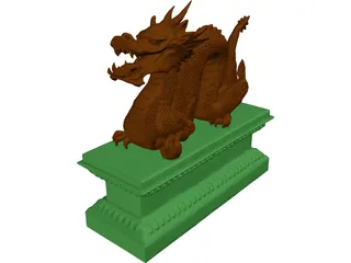 Chinese Dragon Statue 3D Model