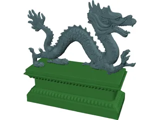 Chinese Dragon Statue 3D Model