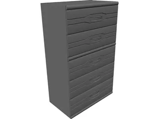 Upright Dresser 3D Model