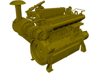 Caterpillar G3306 TA Engine 3D Model