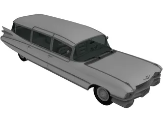 Cadillac Fleetwood 75 Miller-Meteor Hearse 3D Model