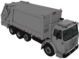 Volvo WX64 Garbage Truck Heil (2001) 3D Model