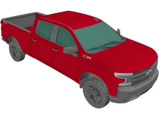 Chevrolet Silverado LT Crew Cab (2018) 3D Model