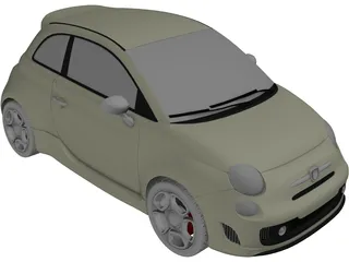 Fiat 500 Abarth Noire (2012) 3D Model