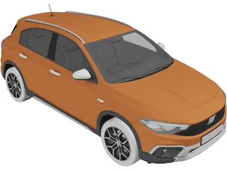 Fiat Tipo City Cross hatchback 2024 3D model - Download Vehicles on