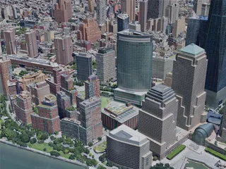 New York City, Lower Manhattan, USA (2022) 3D Model