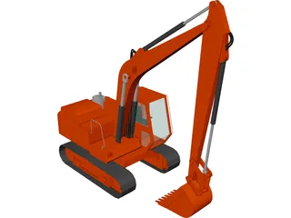 Track Hoe 3D Model