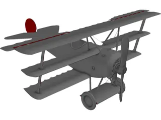 Fokker Dr.I Triplane 3D Model