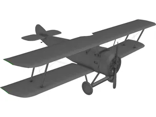 Biplane Sopwith Camel 3D Model