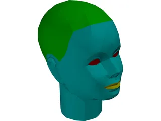 Head Female 3D Model