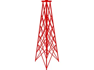 Oil Drill Rig 3D Model