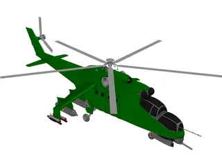 Mil Mi-24 Hind 3D Model